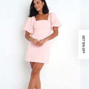 Petal and Pup Tuscany dress pink puff sleeves SNDYS EVERYDAY